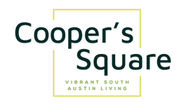 Coopers Square Logo, vibrant south Austin living.